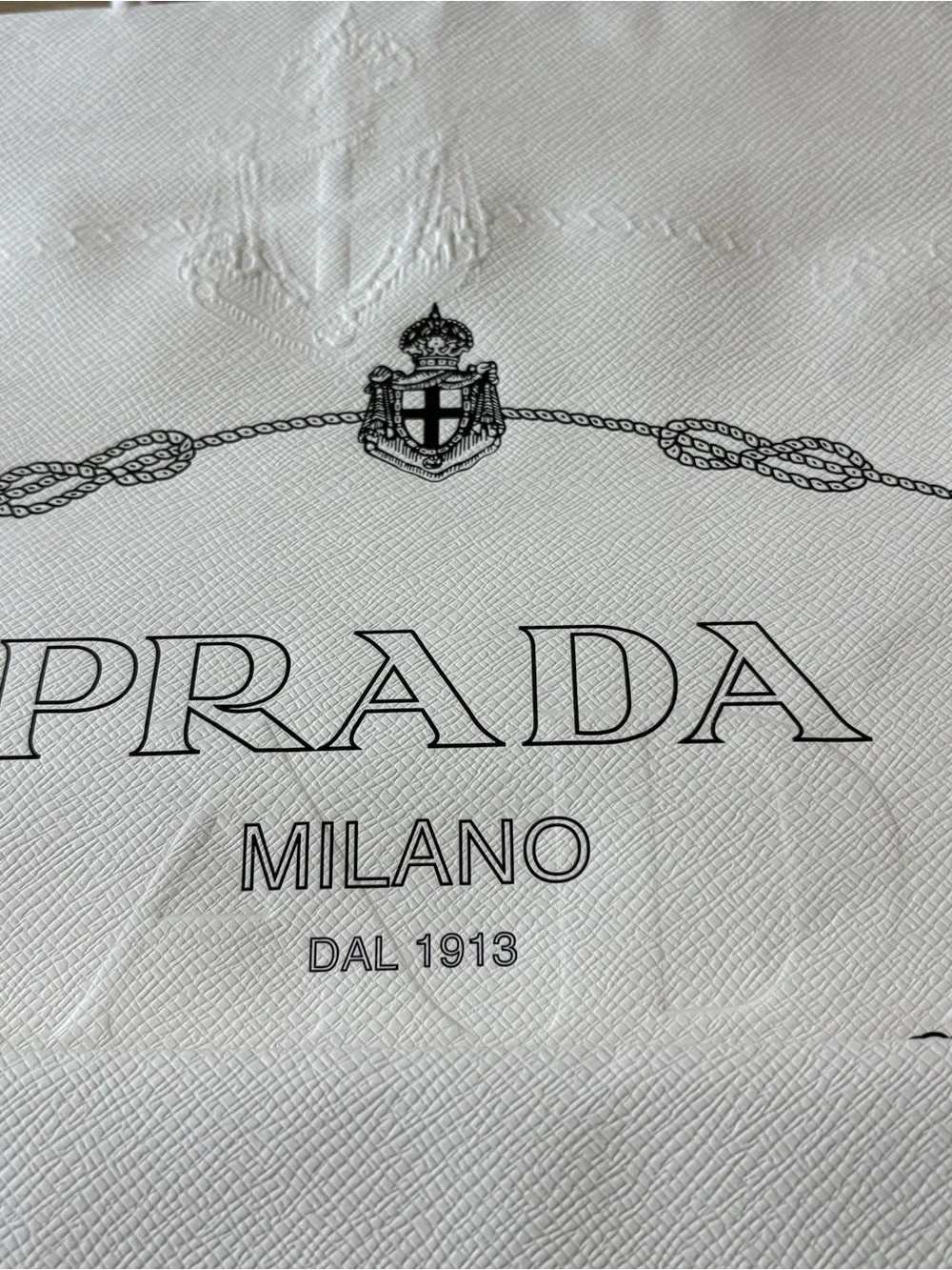 Prada White Medium Luxury Shopping Tote Bag